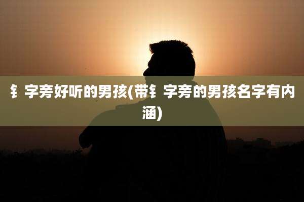 钅字旁好听的男孩(带钅字旁的男孩名字有内涵)