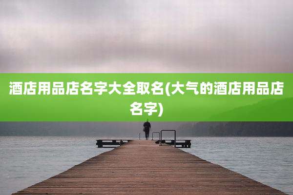酒店用品店名字大全取名(大气的酒店用品店名字)