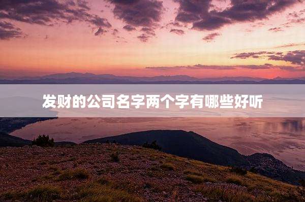 发财的公司名字两个字有哪些好听
