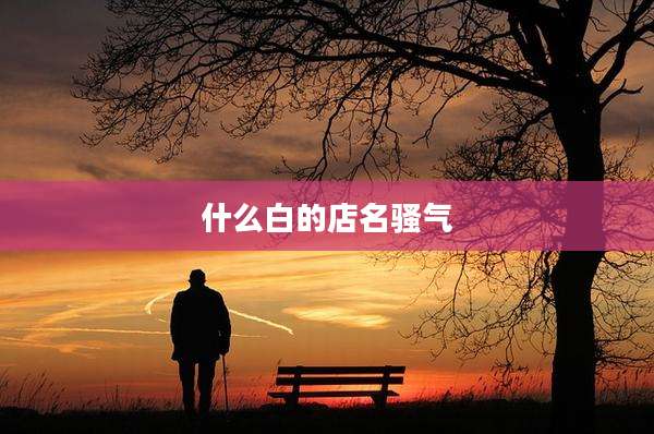 什么白的店名骚气