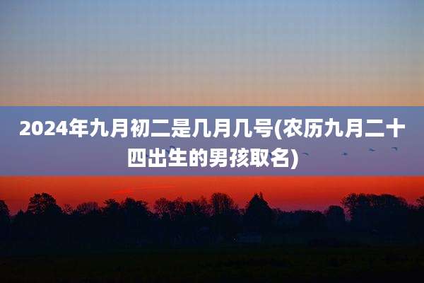 2024年九月初二是几月几号(农历九月二十四出生的男孩取名)