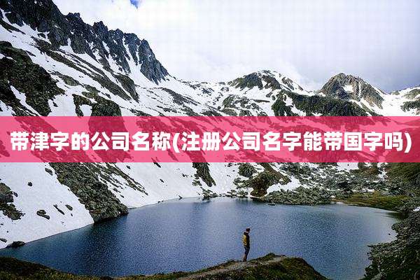 带津字的公司名称(注册公司名字能带国字吗)