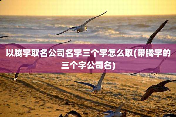以腾字取名公司名字三个字怎么取(带腾字的三个字公司名)