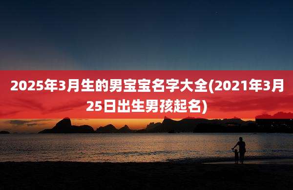 2025年3月生的男宝宝名字大全(2021年3月25日出生男孩起名)