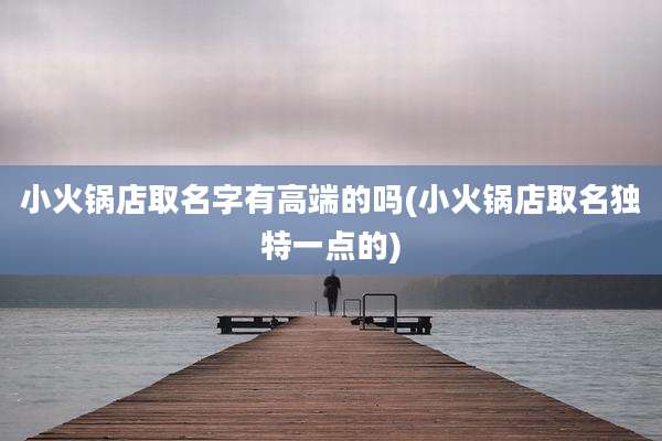 小火锅店取名字有高端的吗(小火锅店取名独特一点的)