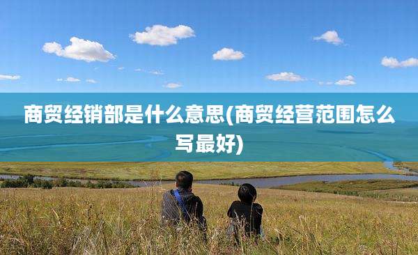 商贸经销部是什么意思(商贸经营范围怎么写最好)
