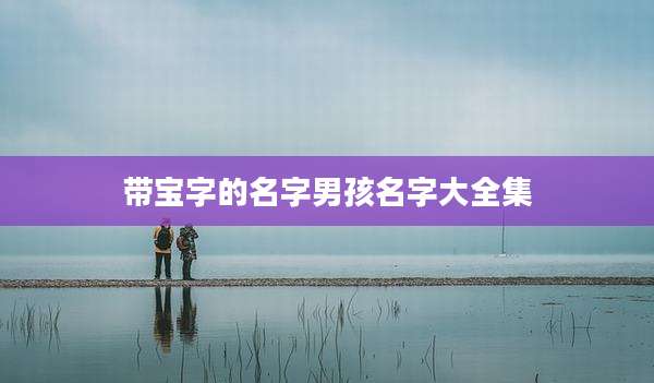 带宝字的名字男孩名字大全集
