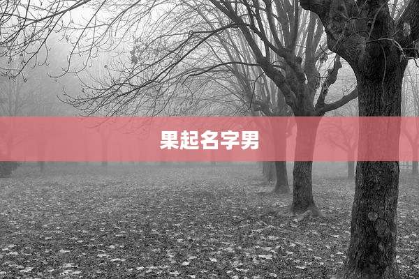 果起名字男