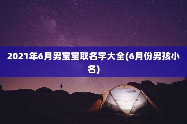 2021年6月男宝宝取名字大全(6月份男孩小名)