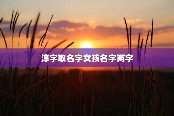 淳字取名字女孩名字两字