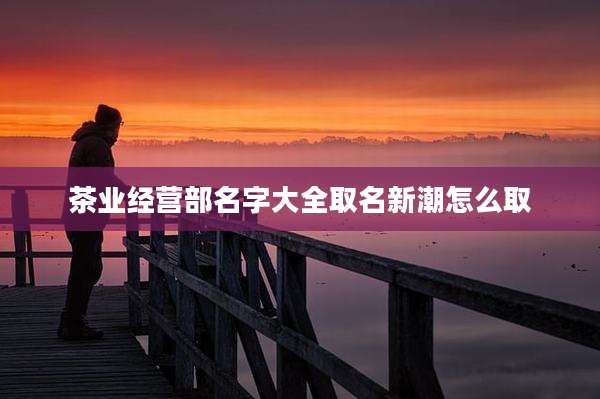茶业经营部名字大全取名新潮怎么取