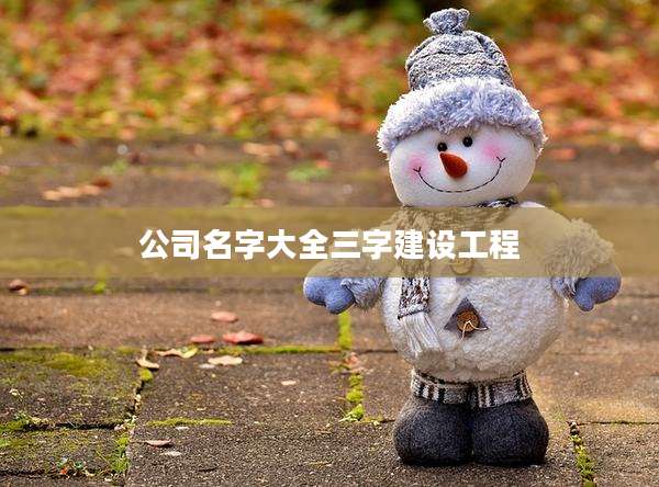 公司名字大全三字建设工程