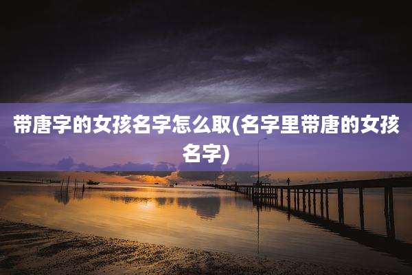 带唐字的女孩名字怎么取(名字里带唐的女孩名字)