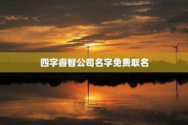 四字睿智公司名字免费取名