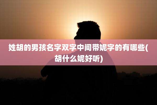 姓胡的男孩名字双字中间带妮字的有哪些(胡什么妮好听)
