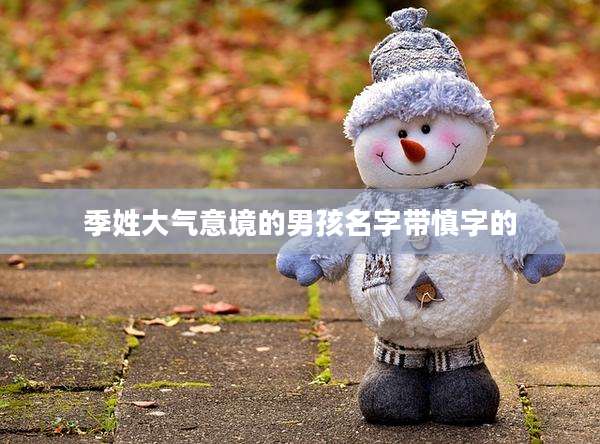 季姓大气意境的男孩名字带慎字的