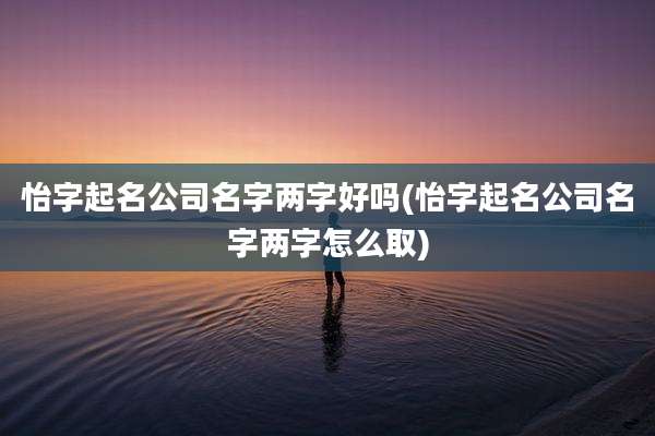 怡字起名公司名字两字好吗(怡字起名公司名字两字怎么取)