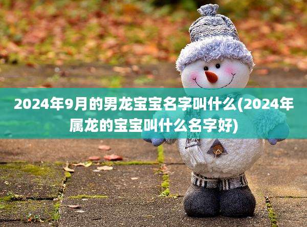 2024年9月的男龙宝宝名字叫什么(2024年属龙的宝宝叫什么名字好)