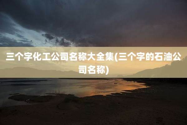 三个字化工公司名称大全集(三个字的石油公司名称)