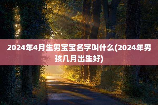 2024年4月生男宝宝名字叫什么(2024年男孩几月出生好)