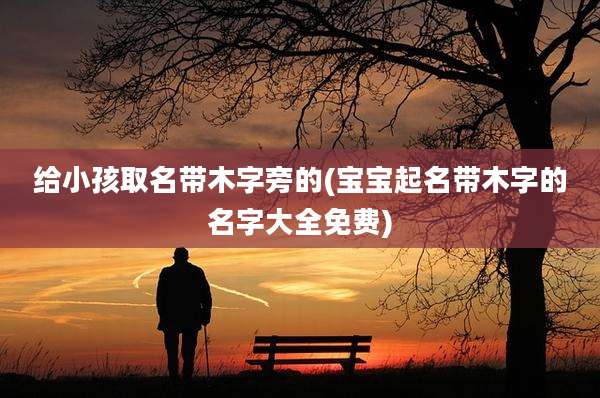 给小孩取名带木字旁的(宝宝起名带木字的名字大全免费)
