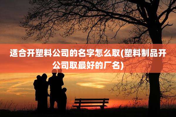 适合开塑料公司的名字怎么取(塑料制品开公司取最好的厂名)