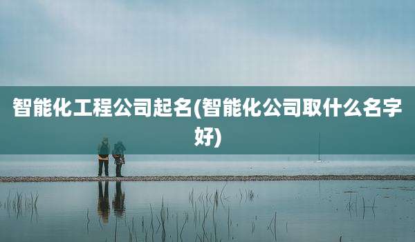 智能化工程公司起名(智能化公司取什么名字好)