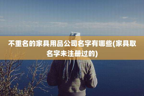 不重名的家具用品公司名字有哪些(家具取名字未注册过的)