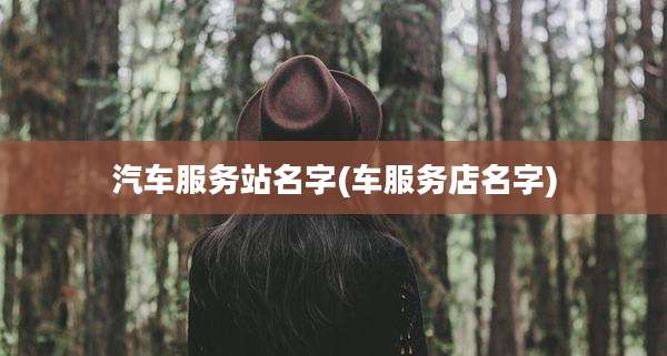 汽车服务站名字(车服务店名字)