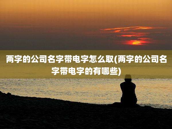 两字的公司名字带电字怎么取(两字的公司名字带电字的有哪些)