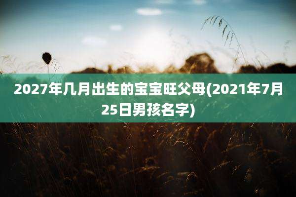 2027年几月出生的宝宝旺父母(2021年7月25日男孩名字)