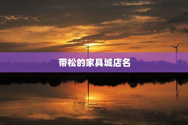 带松的家具城店名