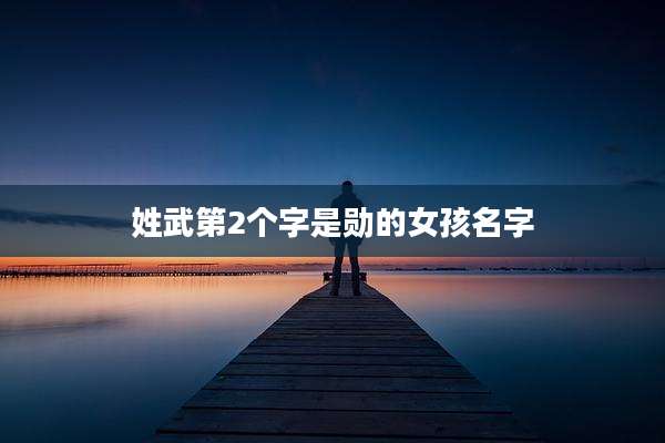 姓武第2个字是勋的女孩名字