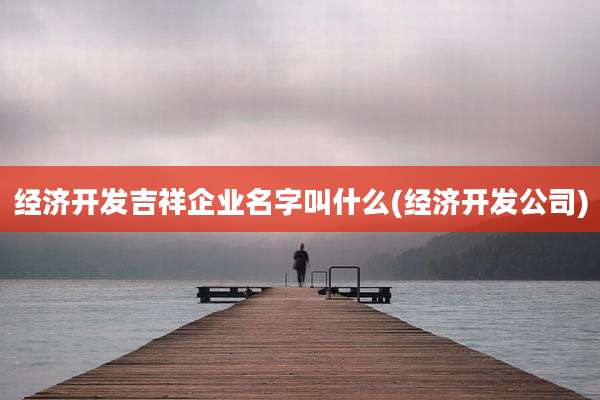 经济开发吉祥企业名字叫什么(经济开发公司)