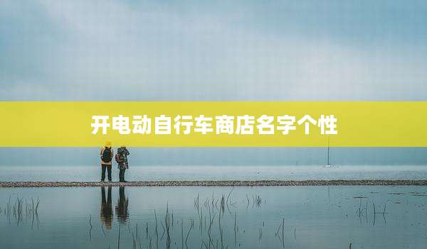 开电动自行车商店名字个性