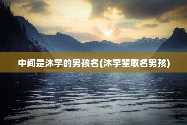 中间是沐字的男孩名(沐字辈取名男孩)