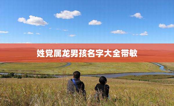 姓党属龙男孩名字大全带敏