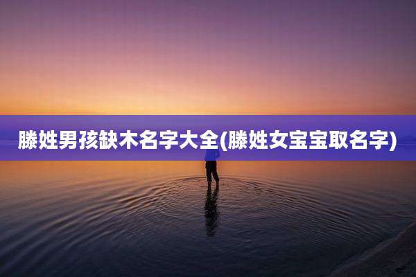 滕姓男孩缺木名字大全(滕姓女宝宝取名字)
