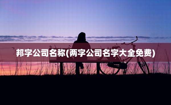 邦字公司名称(两字公司名字大全免费)