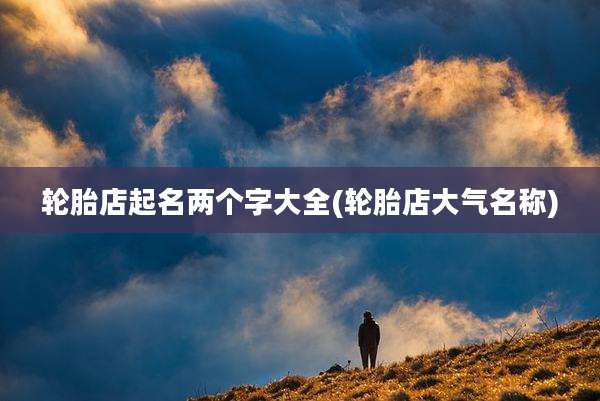 轮胎店起名两个字大全(轮胎店大气名称)