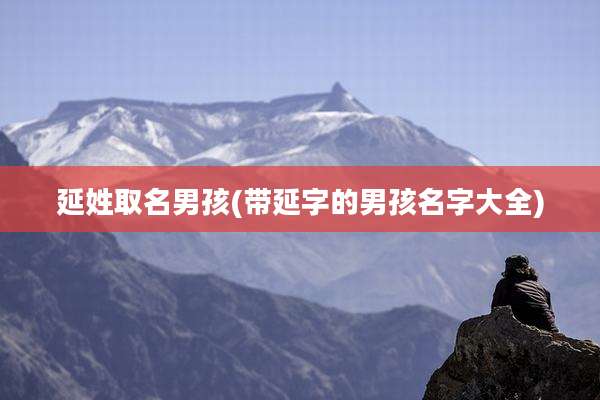 延姓取名男孩(带延字的男孩名字大全)