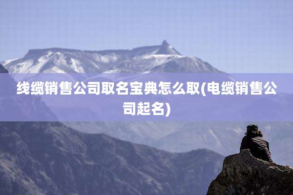 线缆销售公司取名宝典怎么取(电缆销售公司起名)