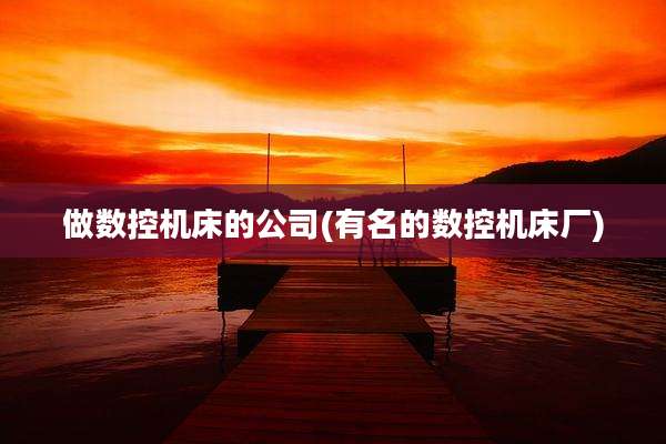 做数控机床的公司(有名的数控机床厂)