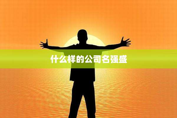 什么样的公司名强盛