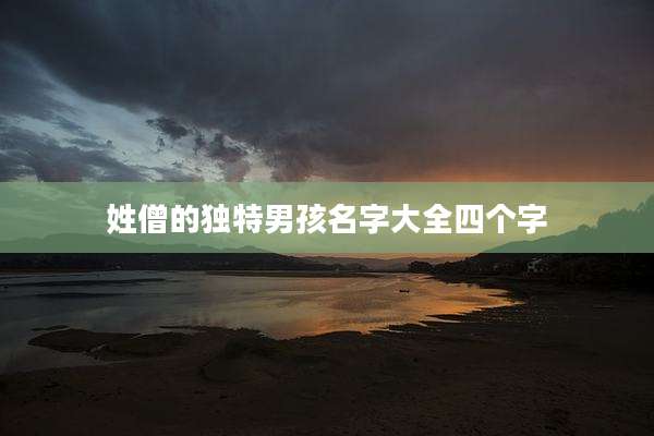 姓僧的独特男孩名字大全四个字