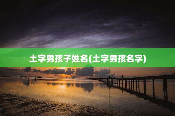 土字男孩子姓名(土字男孩名字)