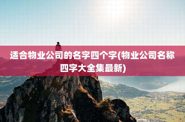 适合物业公司的名字四个字(物业公司名称四字大全集最新)