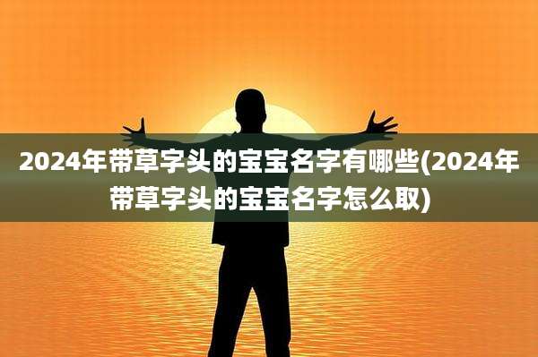 2024年带草字头的宝宝名字有哪些(2024年带草字头的宝宝名字怎么取)