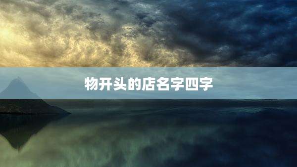 物开头的店名字四字