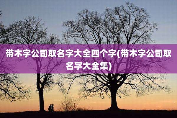 带木字公司取名字大全四个字(带木字公司取名字大全集)